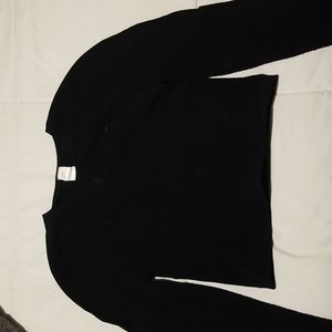 Long sleeve perforated crop top